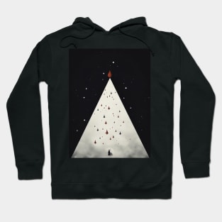 Christmas tree design, black and white Hoodie